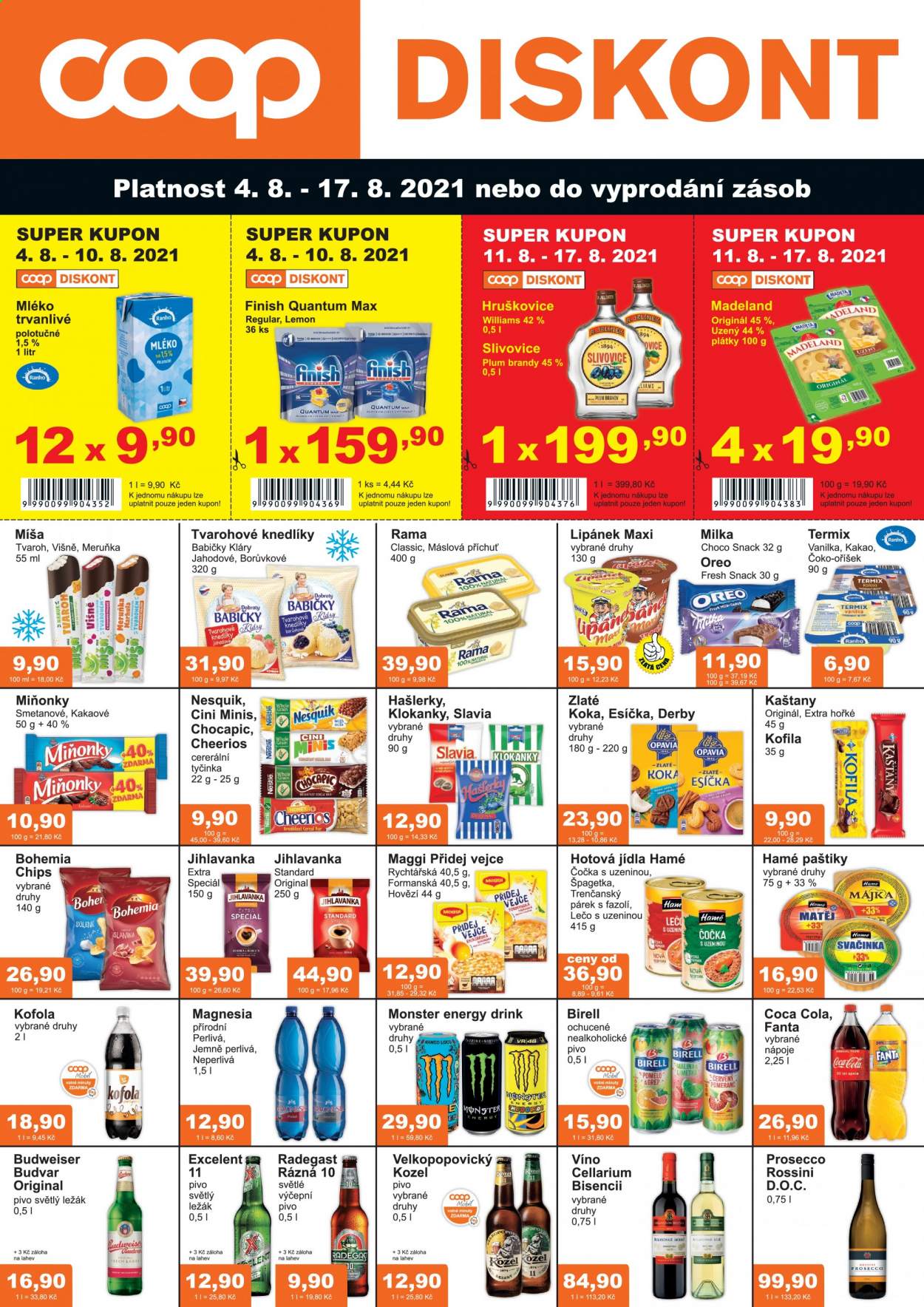 Leták coop DISKONT - 4.8.2021 - 17.8.2021. Strana 1