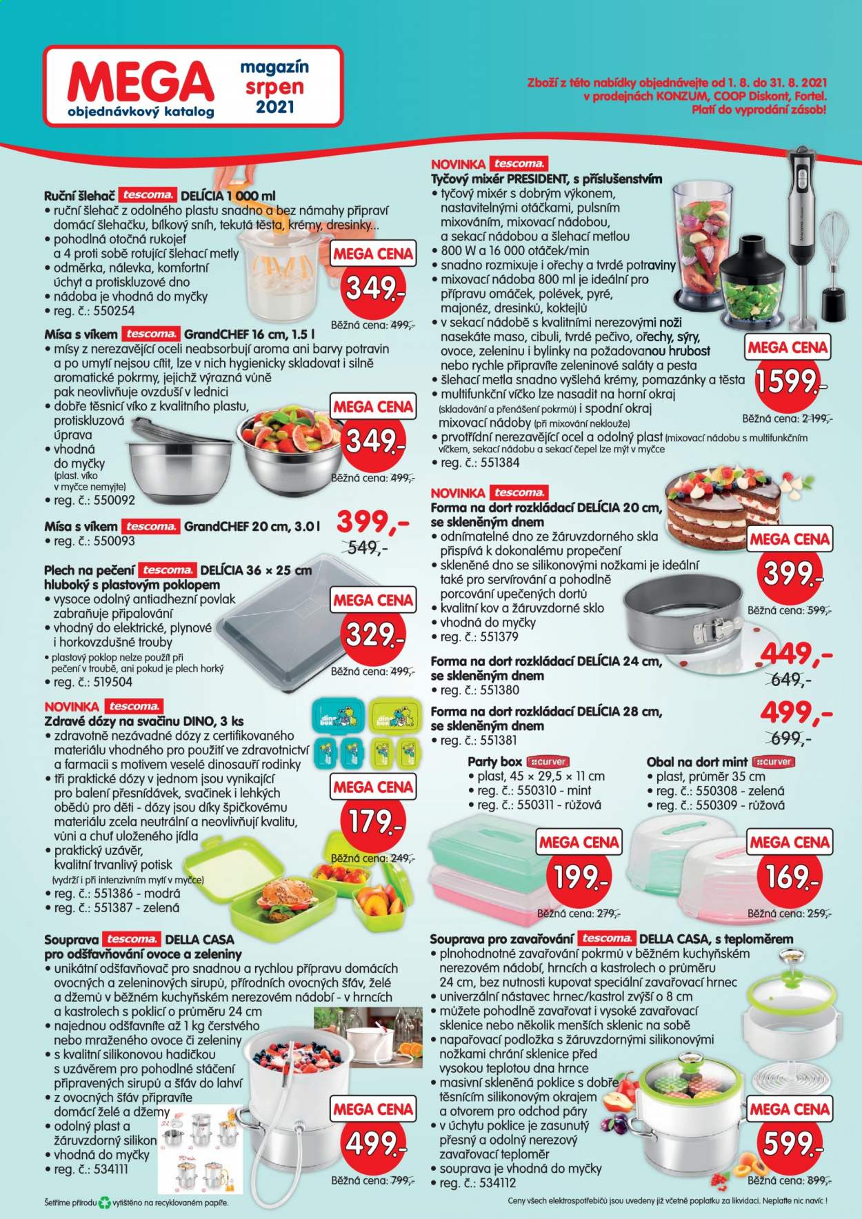 Leták Konzum - 1.8.2021 - 31.8.2021. Strana 2