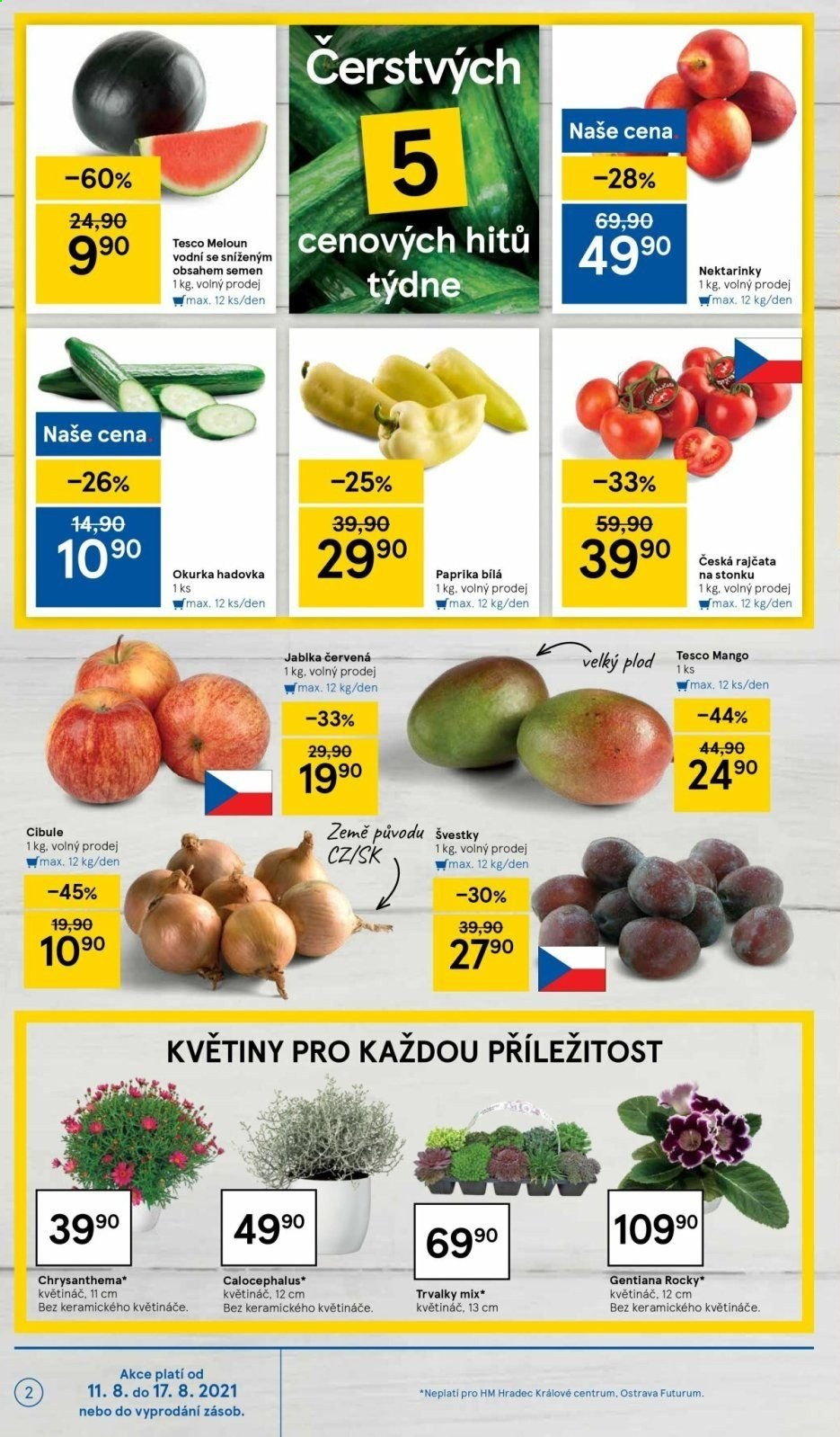 Leták TESCO - 11.8.2021 - 17.8.2021. Strana 2