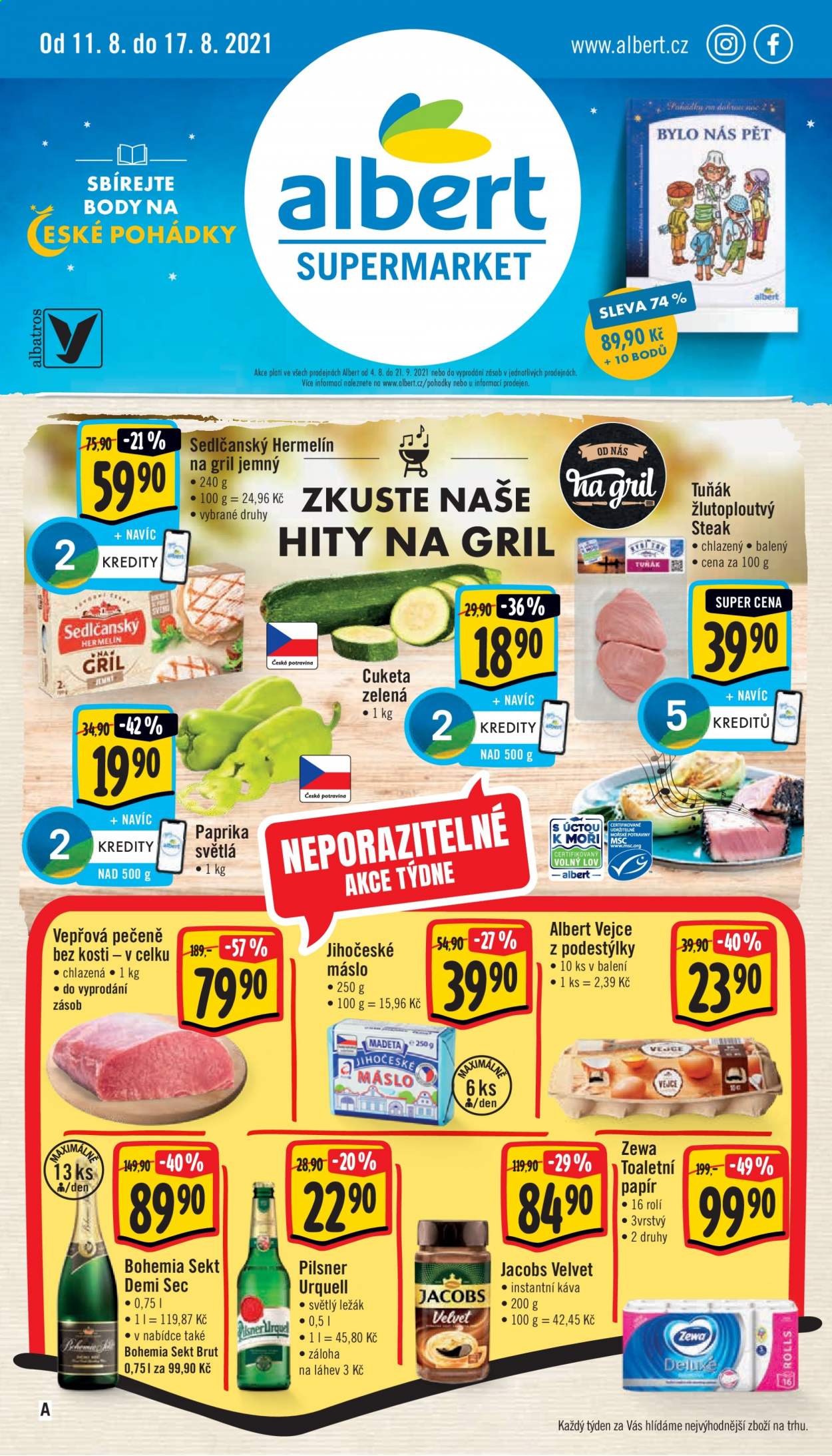 Leták Albert Supermarket - 11.8.2021 - 17.8.2021. Strana 1