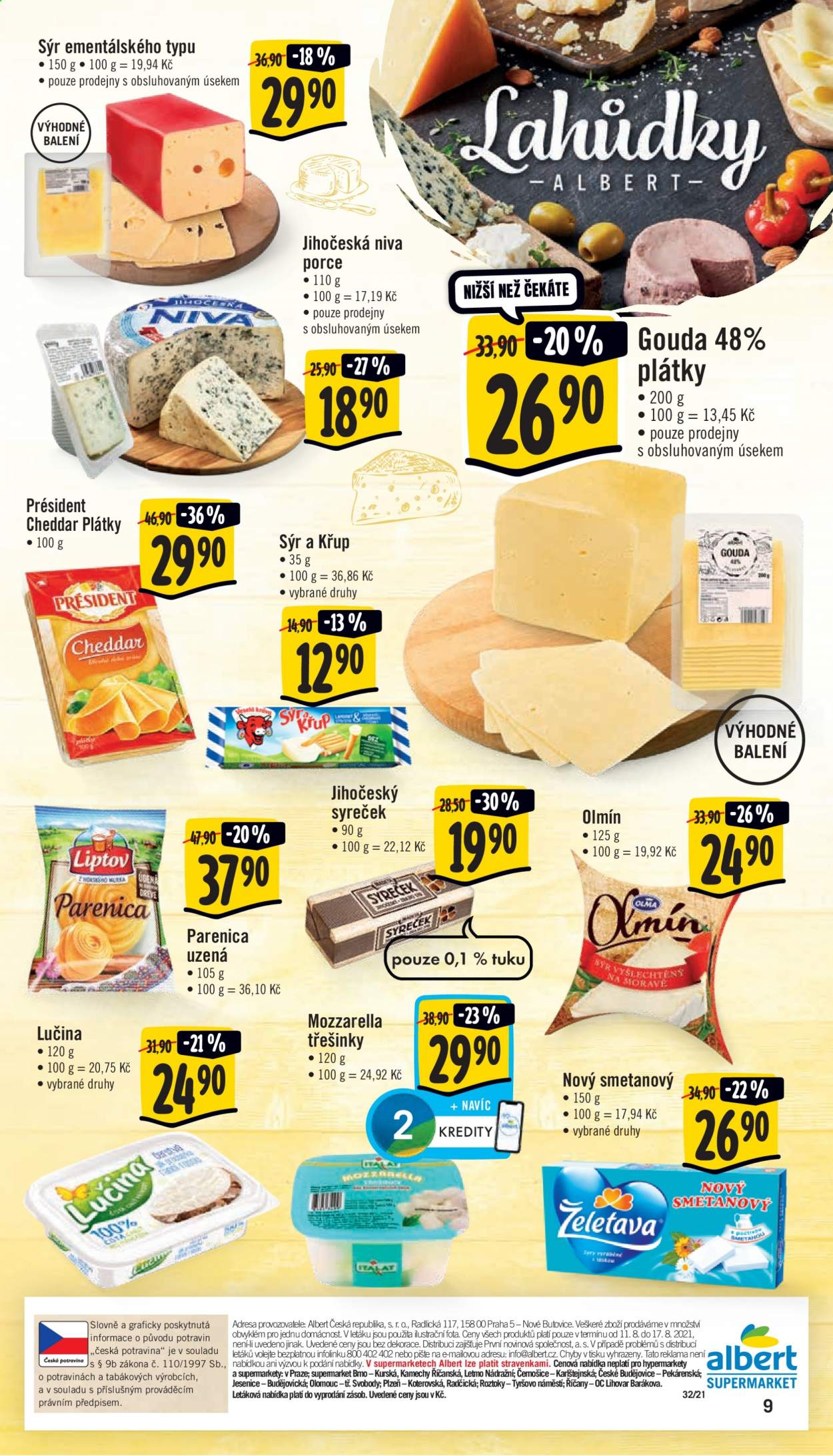 Leták Albert Supermarket - 11.8.2021 - 17.8.2021. Strana 9