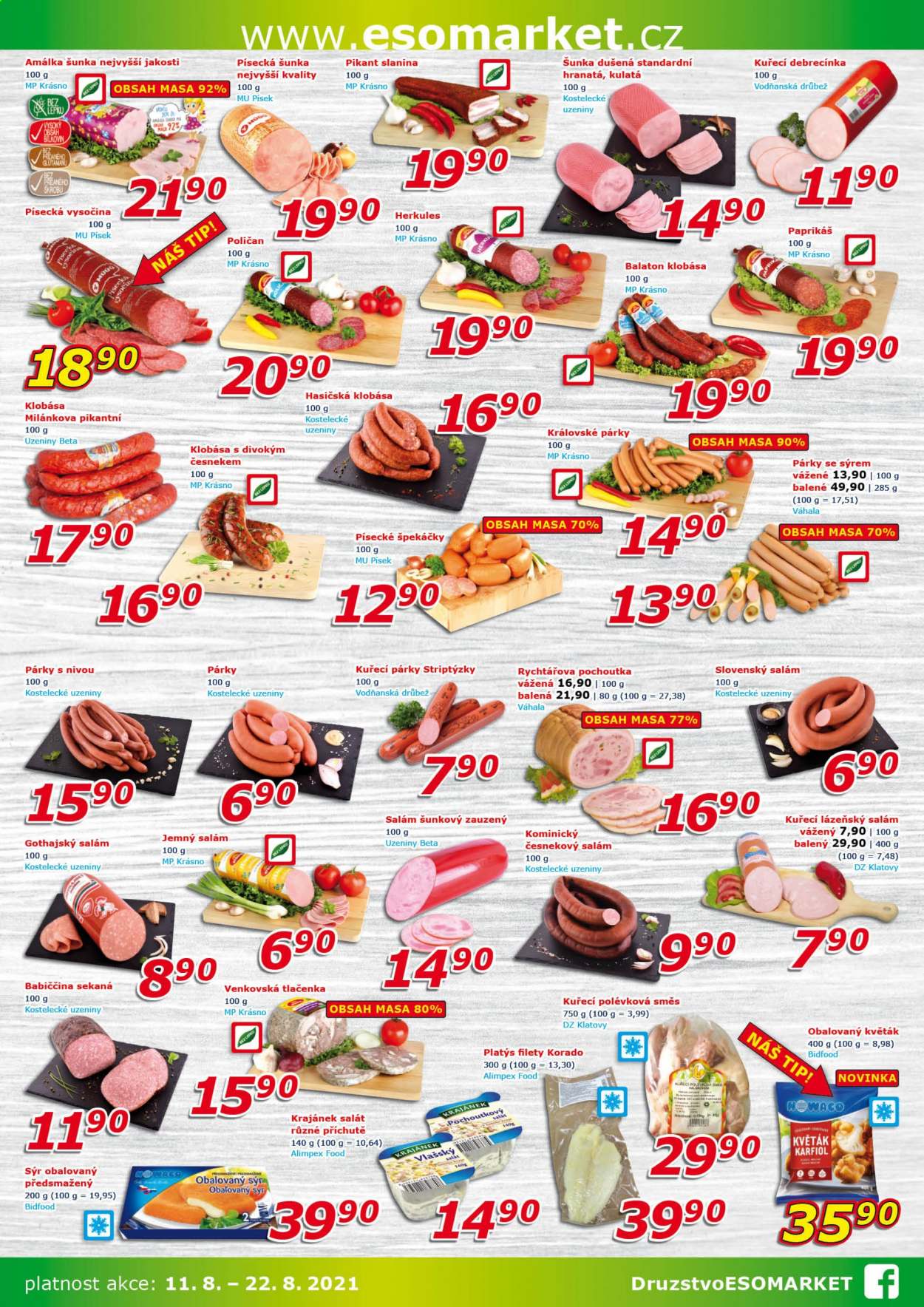 Leták ESO MARKET - 11.8.2021 - 22.8.2021. Strana 2