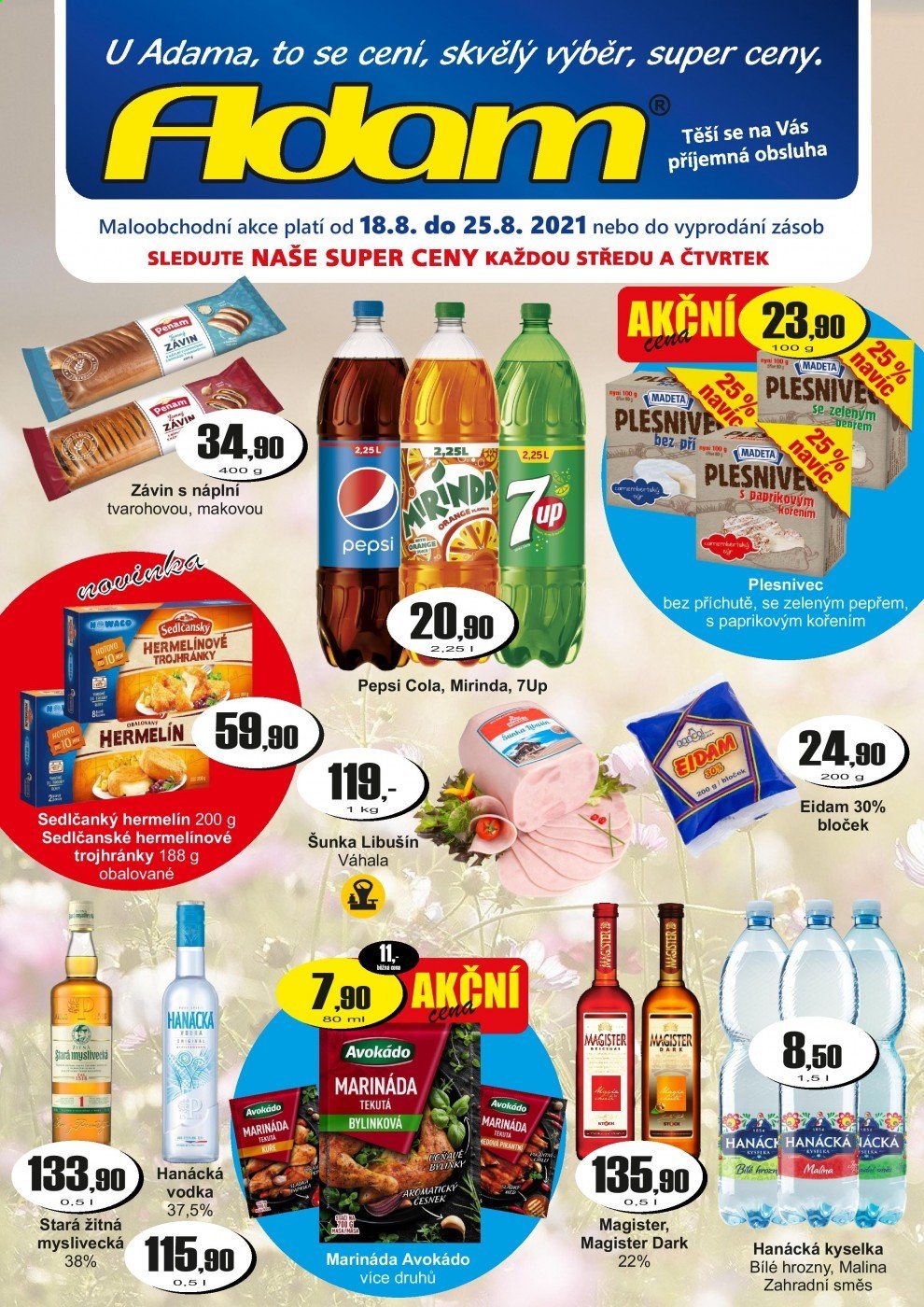 Leták Adam maloobchod - 18.8.2021 - 25.8.2021. Strana 1