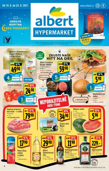 Leták Albert Hypermarket - 18.8.2021 - 24.8.2021.