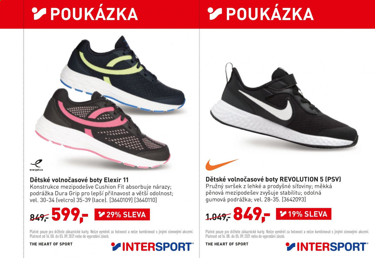 Leták INTERSPORT - 16.8.2021 - 5.9.2021. Strana 13