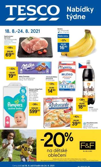 Leták TESCO - 18.8.2021 - 24.8.2021.