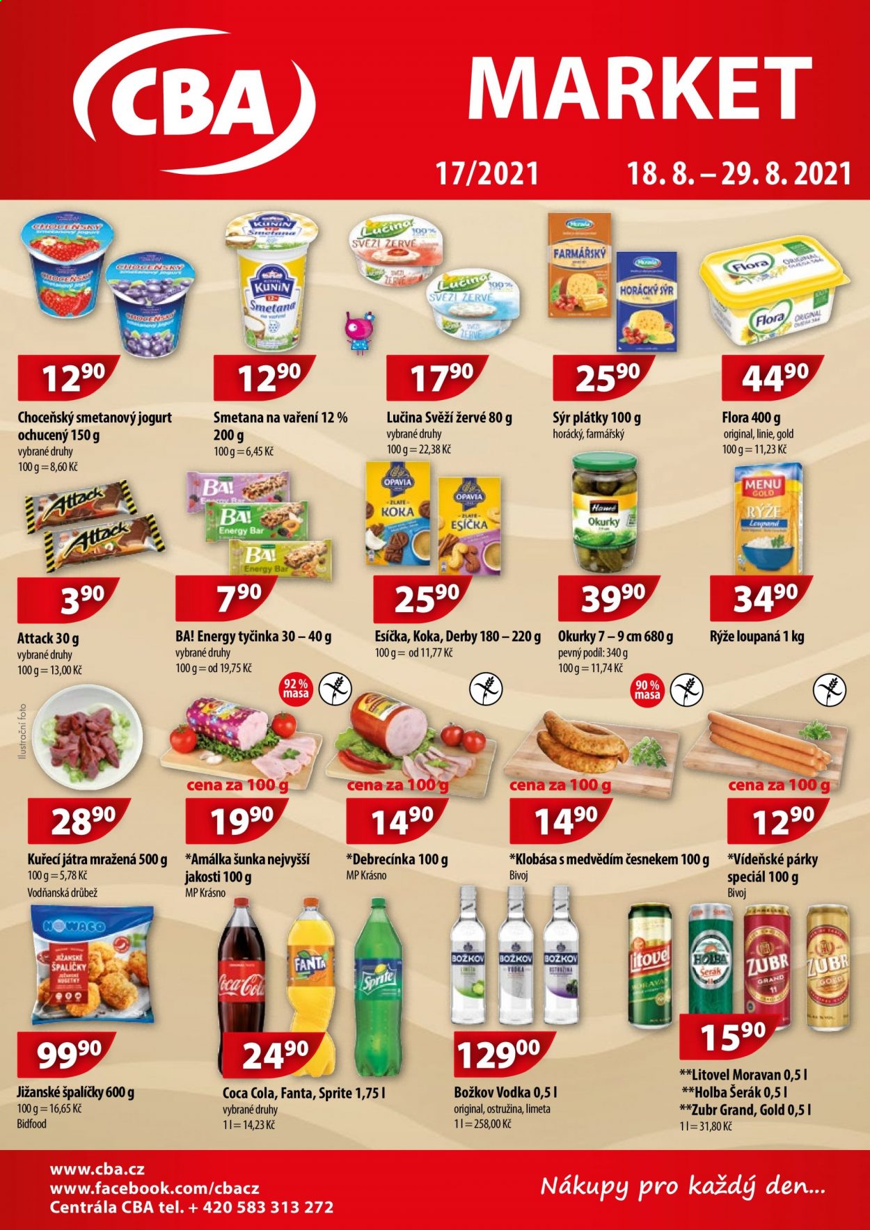 Leták CBA market - 18.8.2021 - 29.8.2021. Strana 1