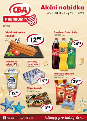 Leták CBA Premium - 18.8.2021 - 24.8.2021.