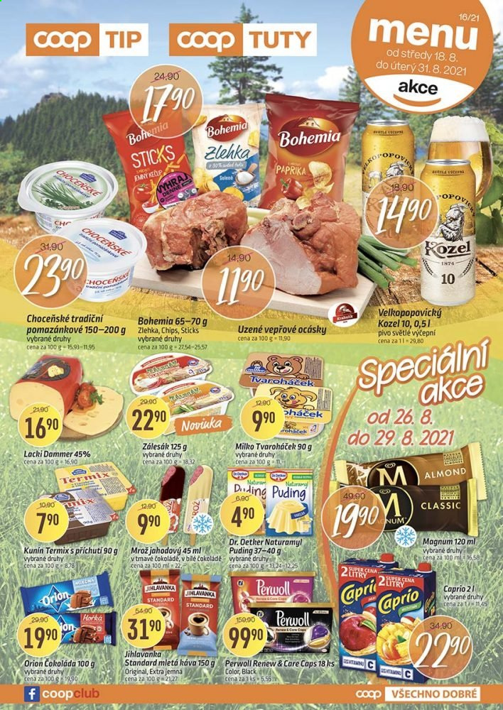Leták coop TIP - 18.8.2021 - 31.8.2021. Strana 1