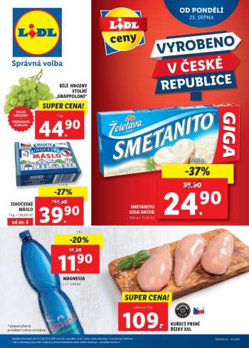 Leták Lidl - 23.8.2021 - 29.8.2021.