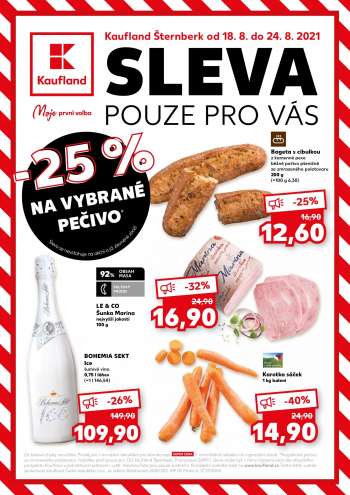 Leták Kaufland - 18.8.2021 - 24.8.2021.