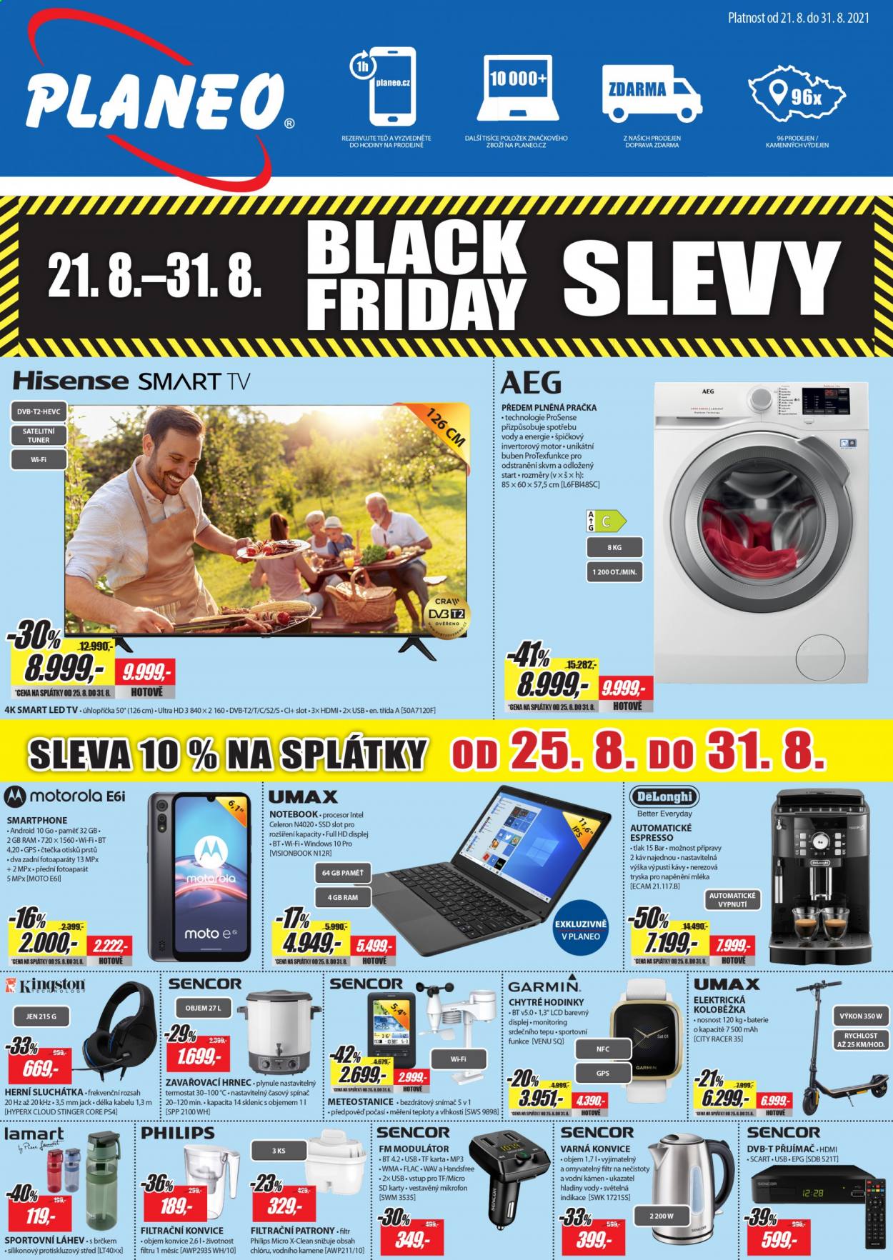 Leták PLANEO Elektro - 21.8.2021 - 31.8.2021. Strana 1