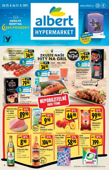 Leták Albert Hypermarket - 25.8.2021 - 31.8.2021.