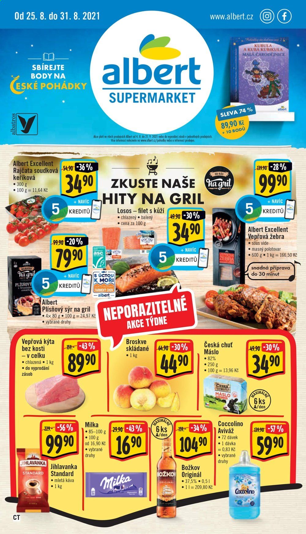 Leták Albert Supermarket - 25.8.2021 - 31.8.2021. Strana 1
