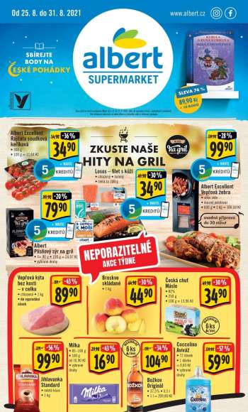 Leták Albert Supermarket - 25.8.2021 - 31.8.2021.