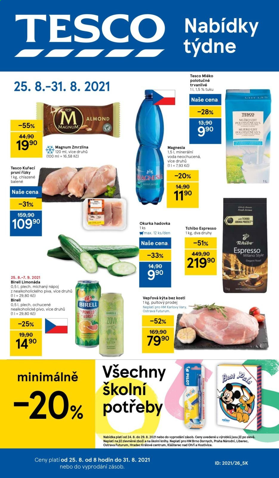 Leták TESCO - 25.8.2021 - 31.8.2021. Strana 1