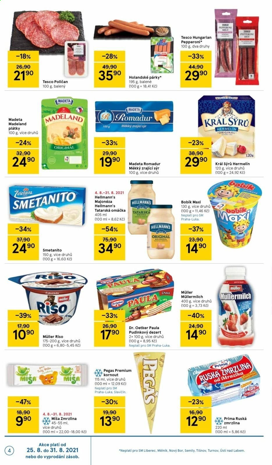 Leták TESCO supermarket - 25.8.2021 - 31.8.2021. Strana 4