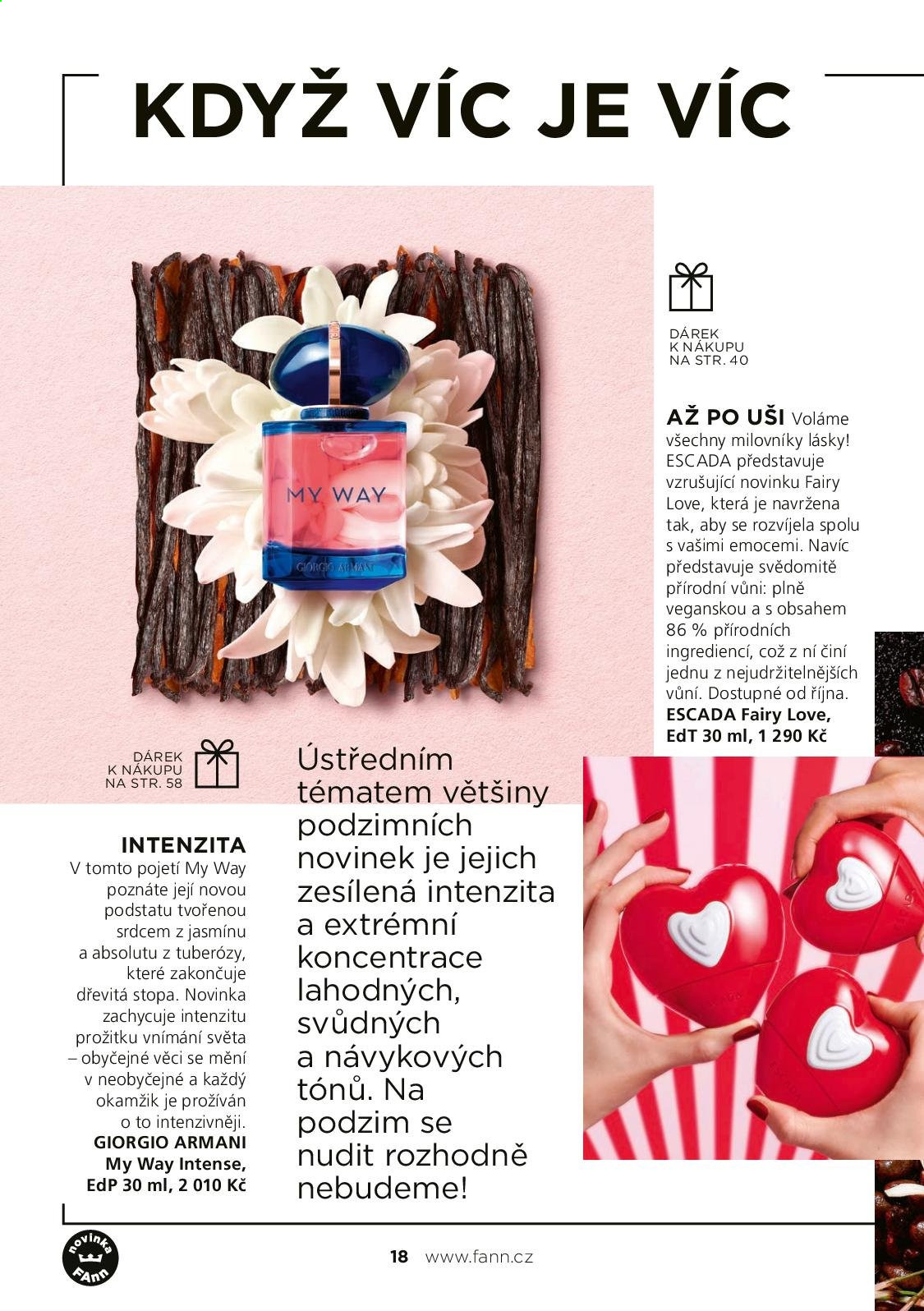 Leták FAnn parfumerie. Strana 18
