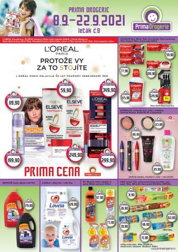 Leták Prima Drogerie - 8.9.2021 - 22.9.2021.