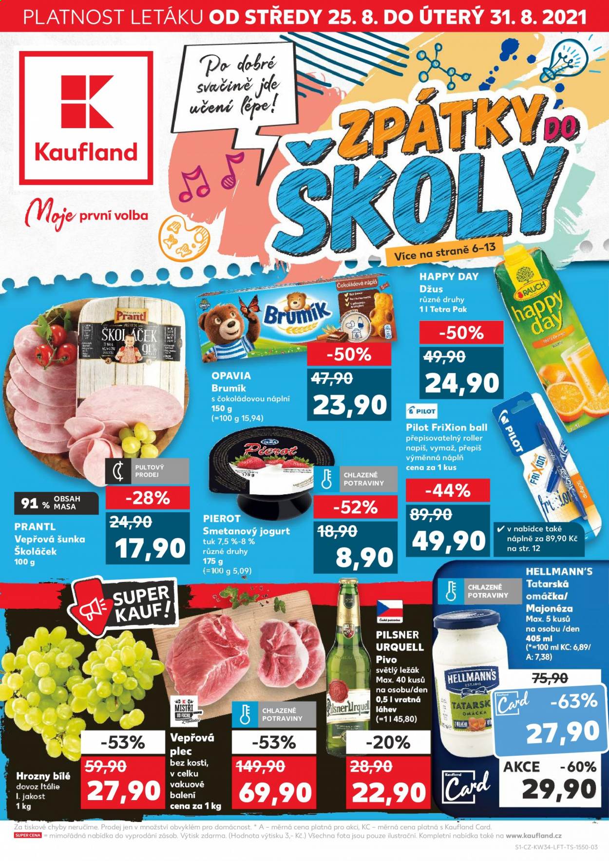 Leták Kaufland - 25.8.2021 - 31.8.2021. Strana 1