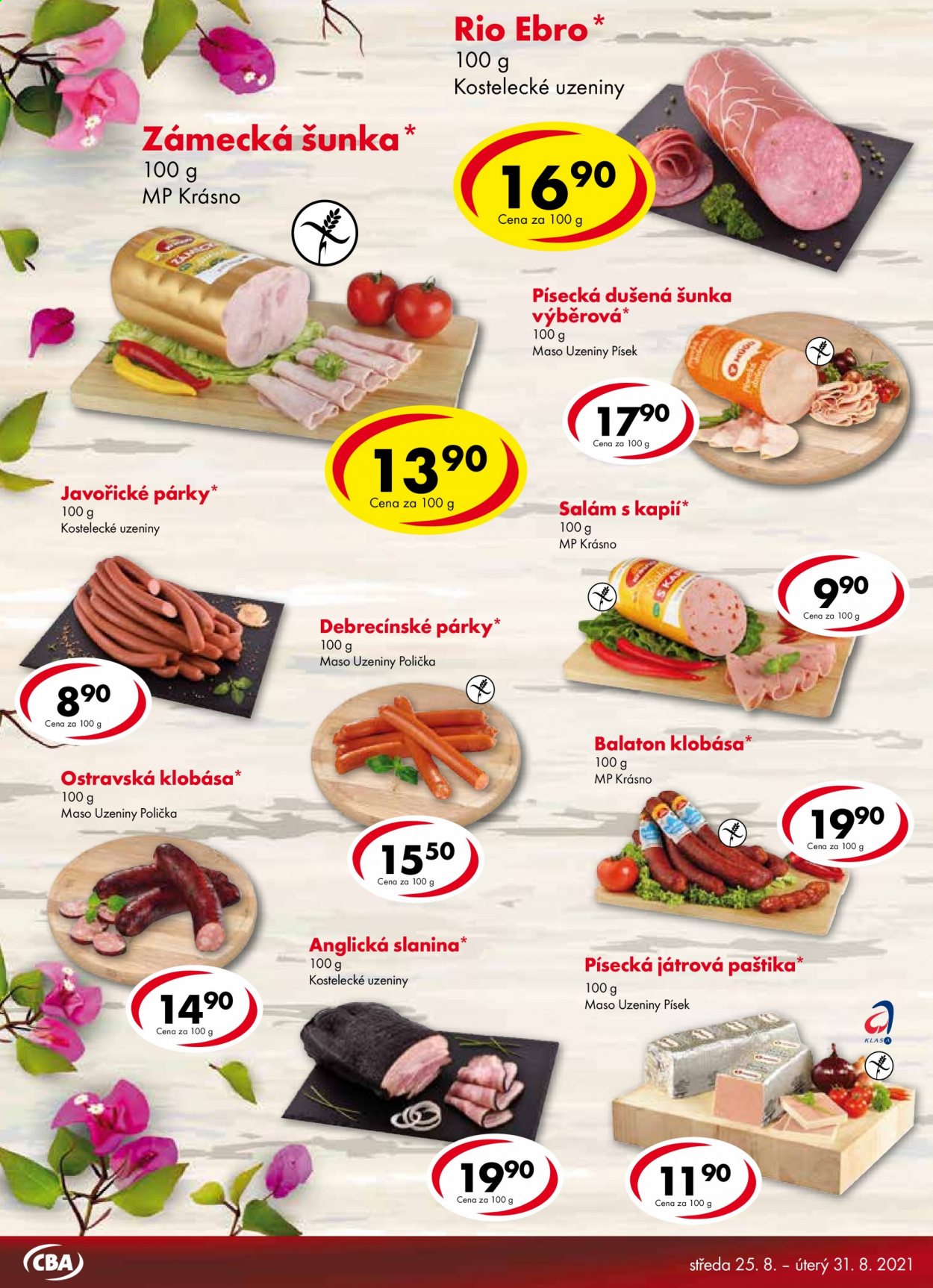 Leták CBA Premium - 25.8.2021 - 31.8.2021. Strana 4