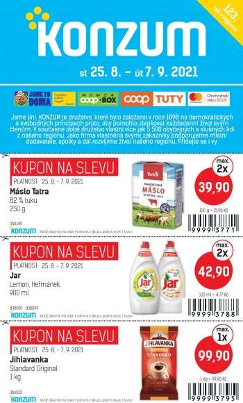 Leták Konzum - 25.8.2021 - 7.9.2021.