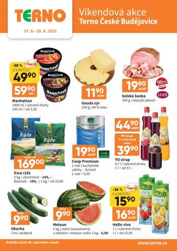 Leták coop TERNO - 27.8.2021 - 29.8.2021.