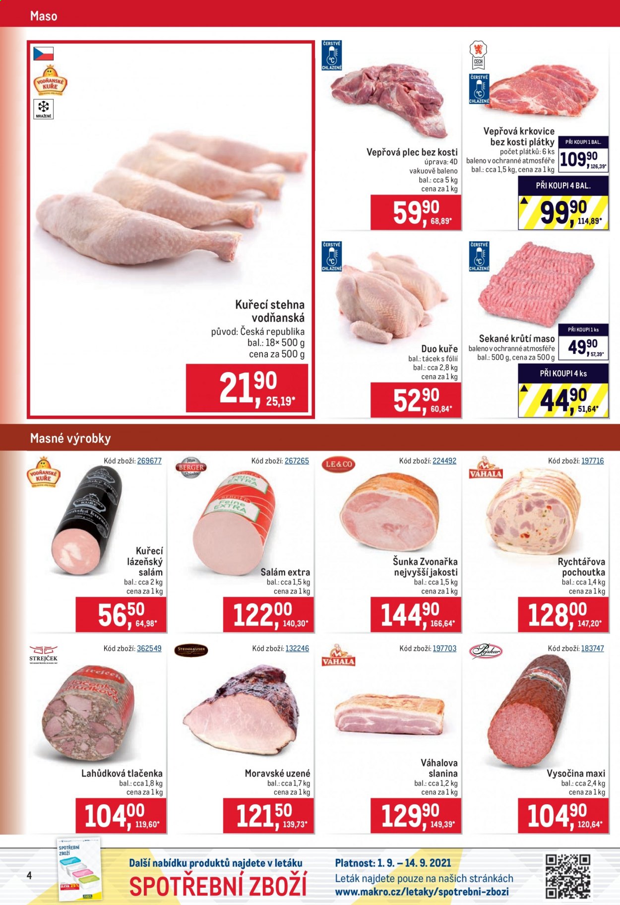 Leták MAKRO - 1.9.2021 - 14.9.2021. Strana 4