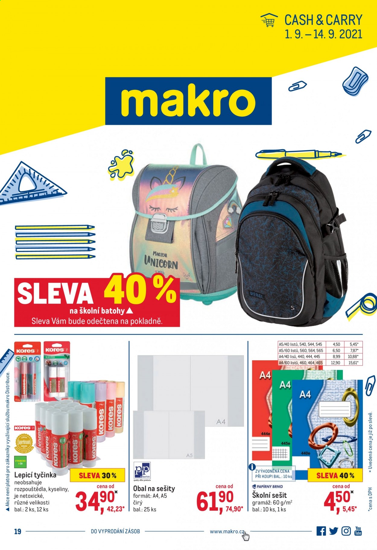 Leták MAKRO - 1.9.2021 - 14.9.2021. Strana 1