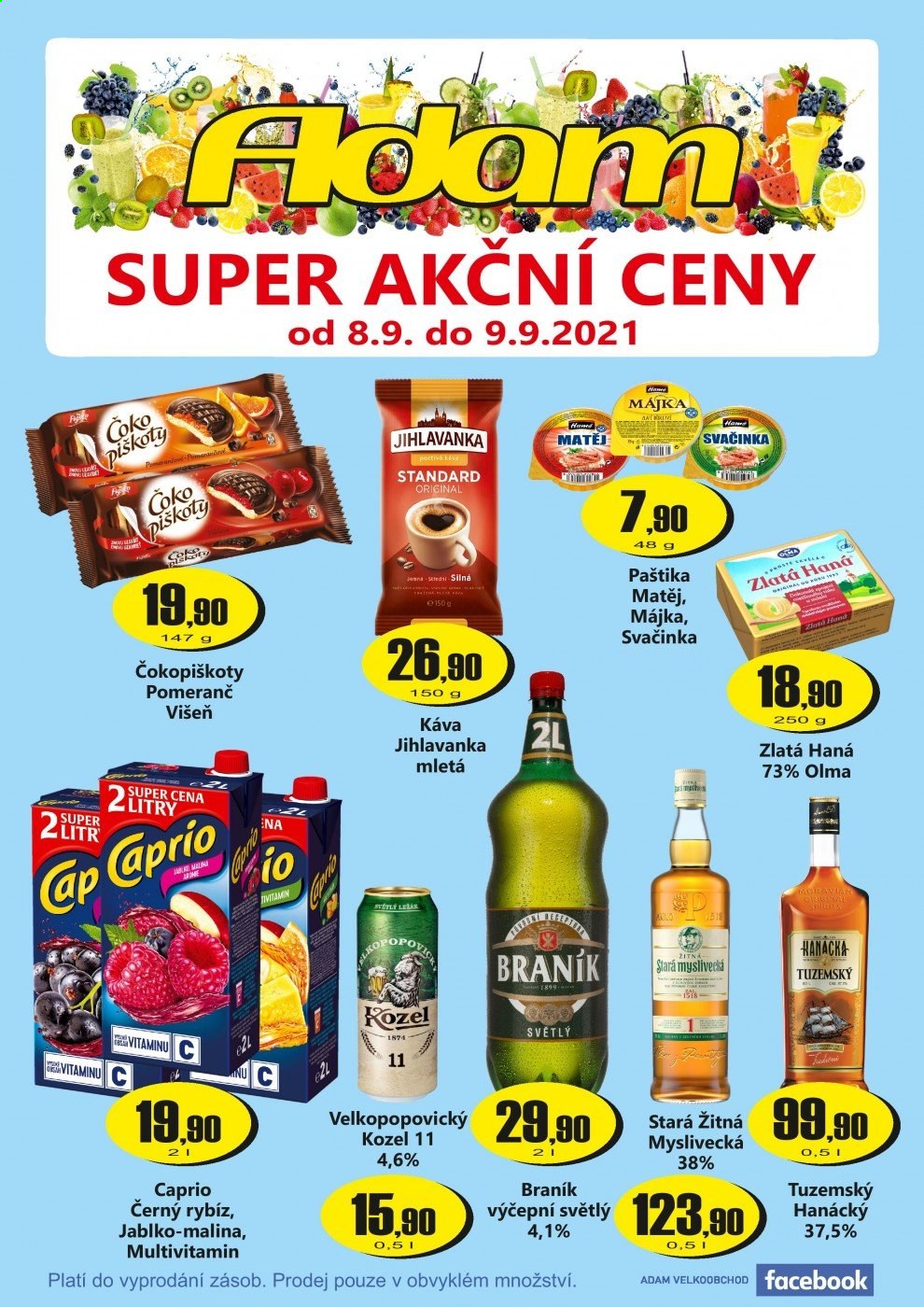 Leták Adam maloobchod - 8.9.2021 - 9.9.2021. Strana 1