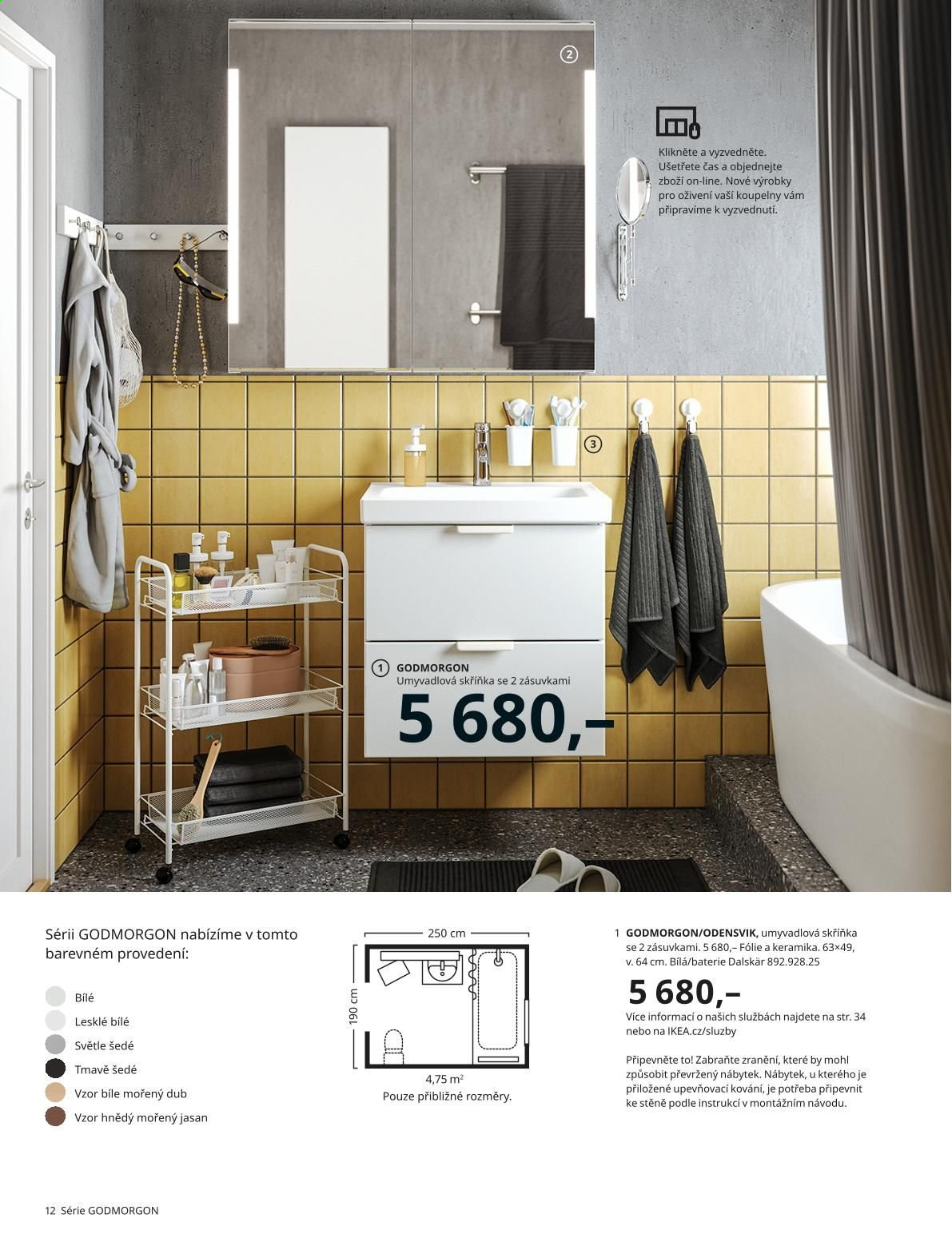 thumbnail - Leták IKEA - 3.9.2021 - 30.9.2021 - Produkty v akci - baterie, skříň, skříňka pod umyvadlo, keramika. Strana 12.