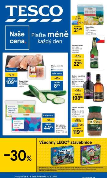 Leták TESCO - 8.9.2021 - 14.9.2021.