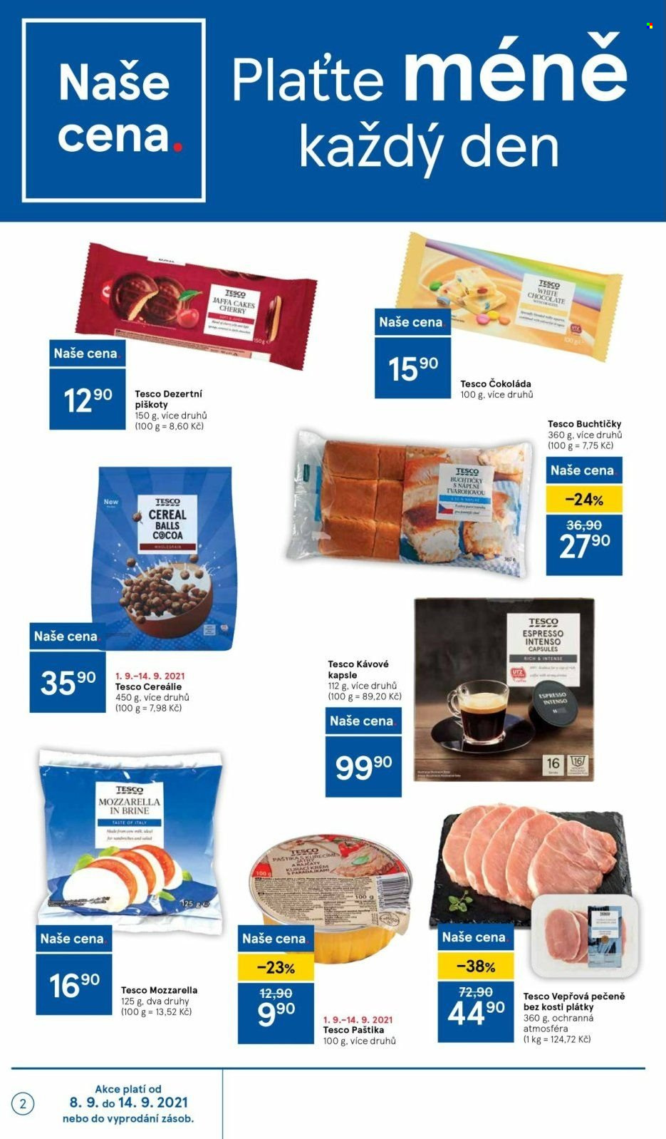Leták TESCO - 8.9.2021 - 14.9.2021. Strana 2