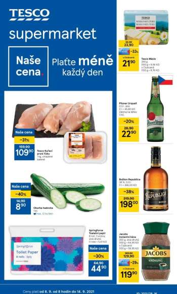 Leták TESCO supermarket - 8.9.2021 - 14.9.2021.