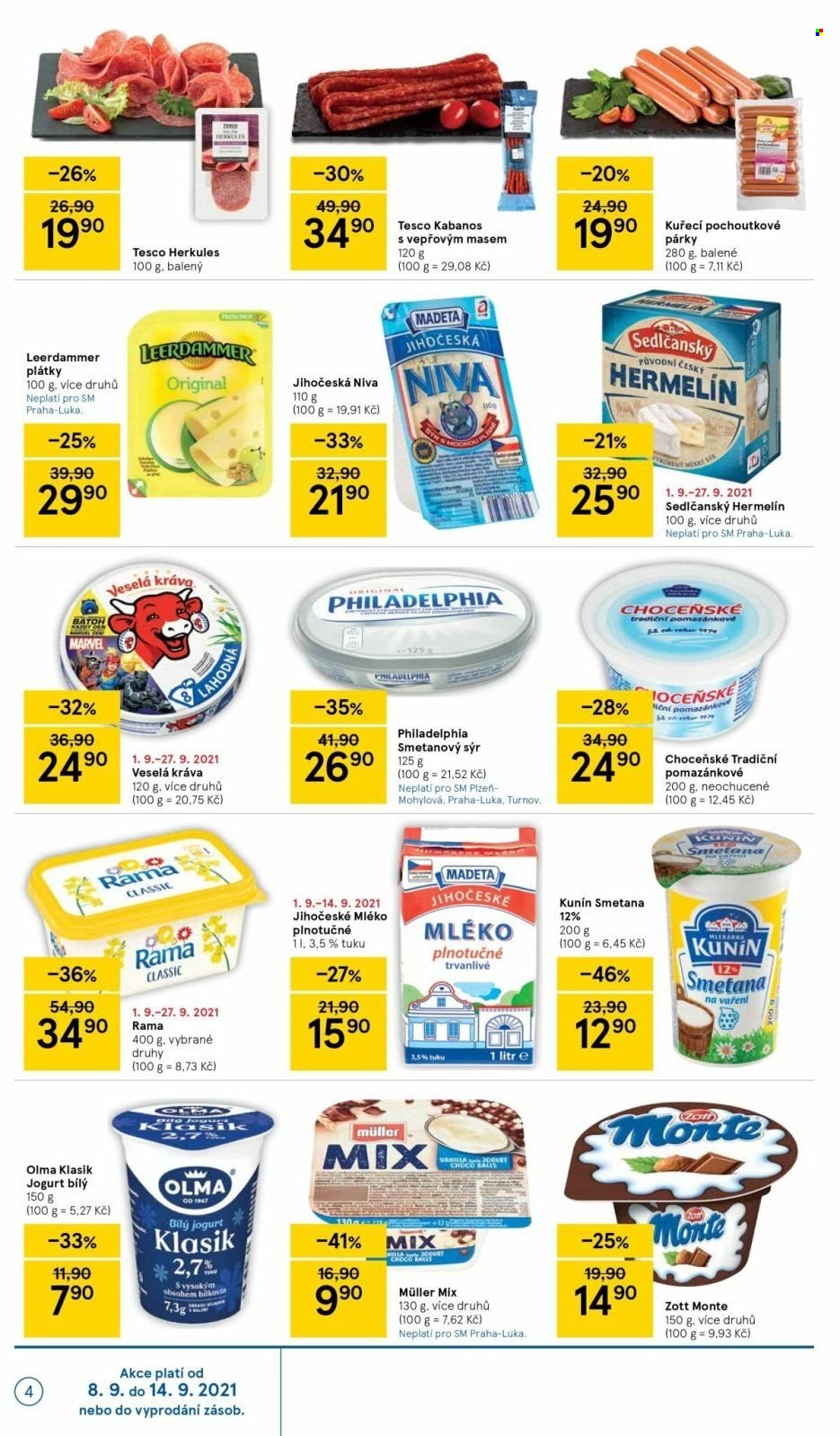 Leták TESCO supermarket - 8.9.2021 - 14.9.2021. Strana 4