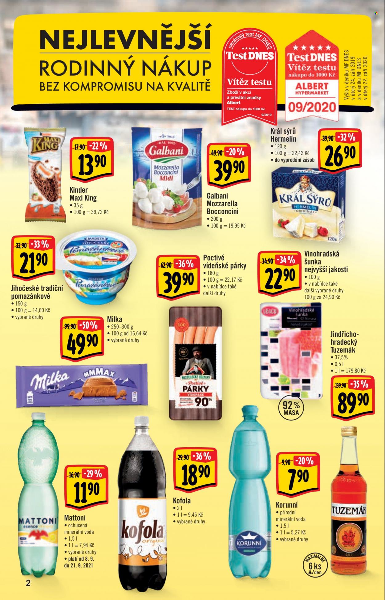 Leták Albert Hypermarket - 8.9.2021 - 14.9.2021. Strana 2