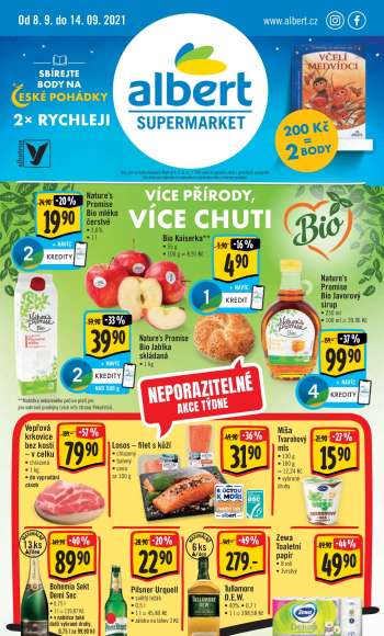 Leták Albert Supermarket - 8.9.2021 - 14.9.2021.