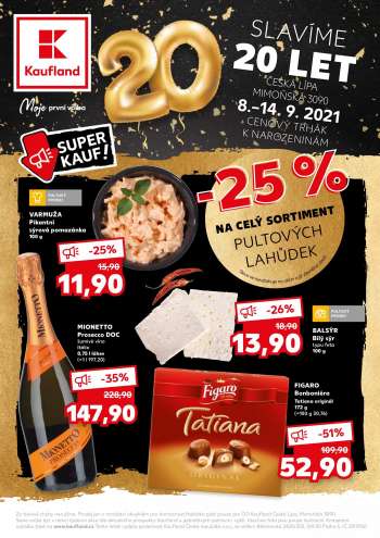 Leták Kaufland - 8.9.2021 - 14.9.2021.