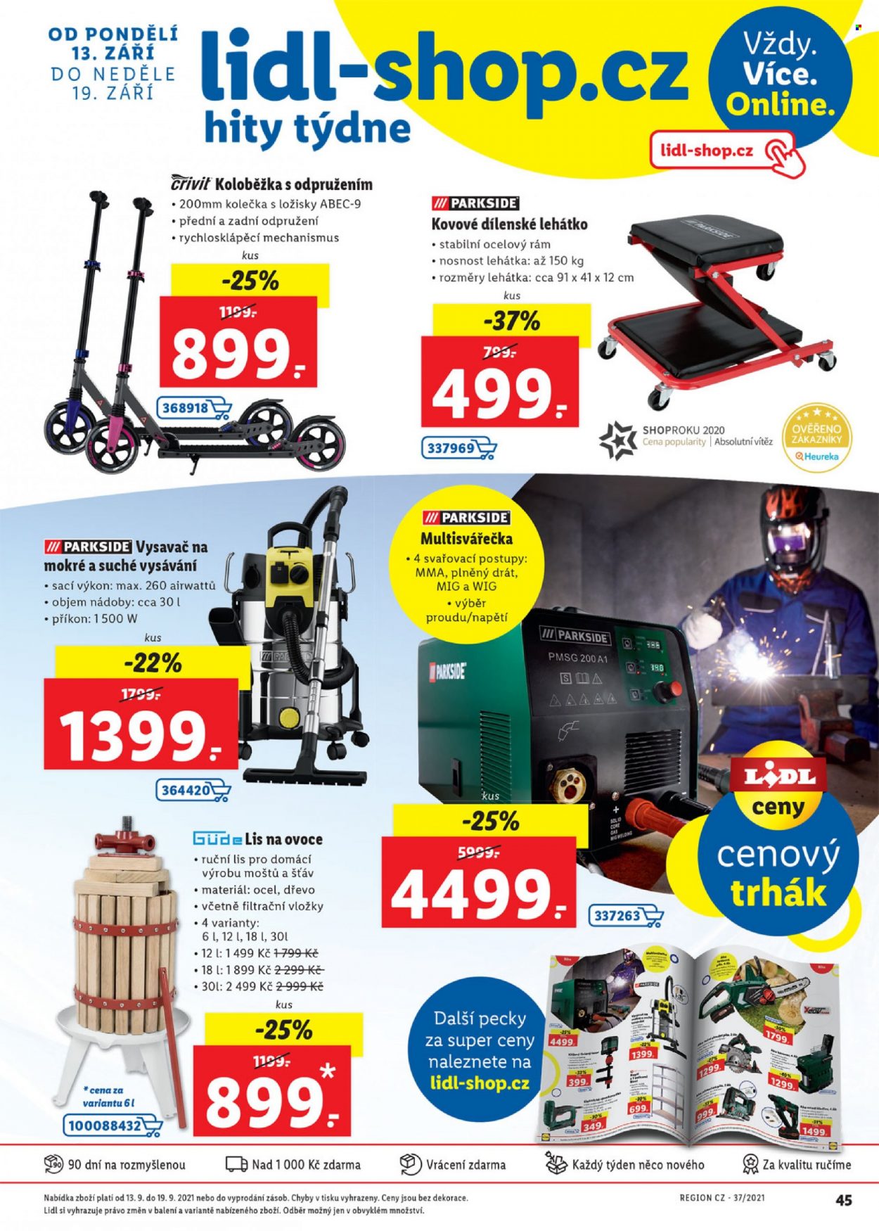 Leták Lidl - 13.9.2021 - 19.9.2021. Strana 45