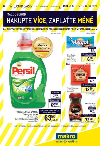Leták MAKRO - 15.9.2021 - 12.10.2021.