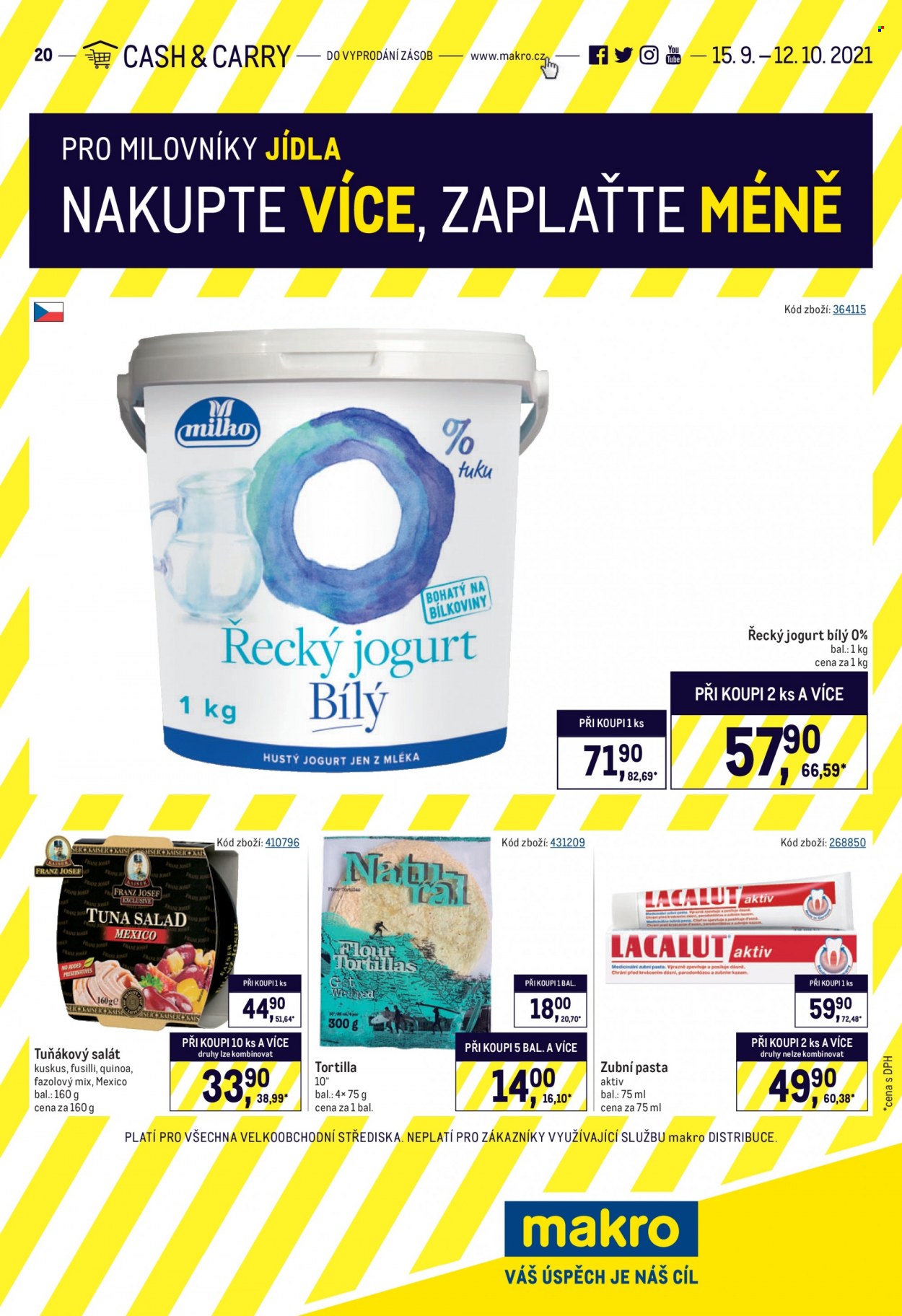 Leták MAKRO - 15.9.2021 - 12.10.2021. Strana 1