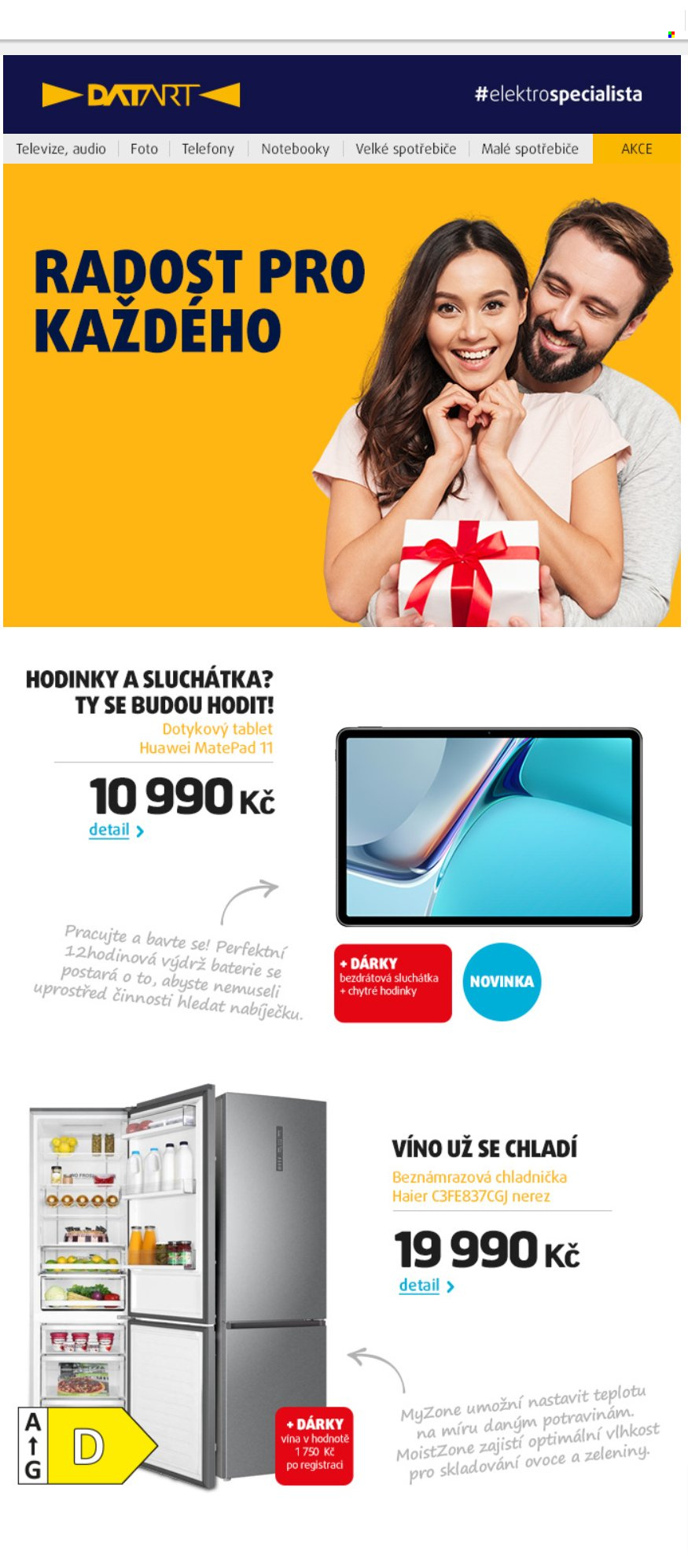 Leták DATART - 11.9.2021 - 15.9.2021. Strana 1