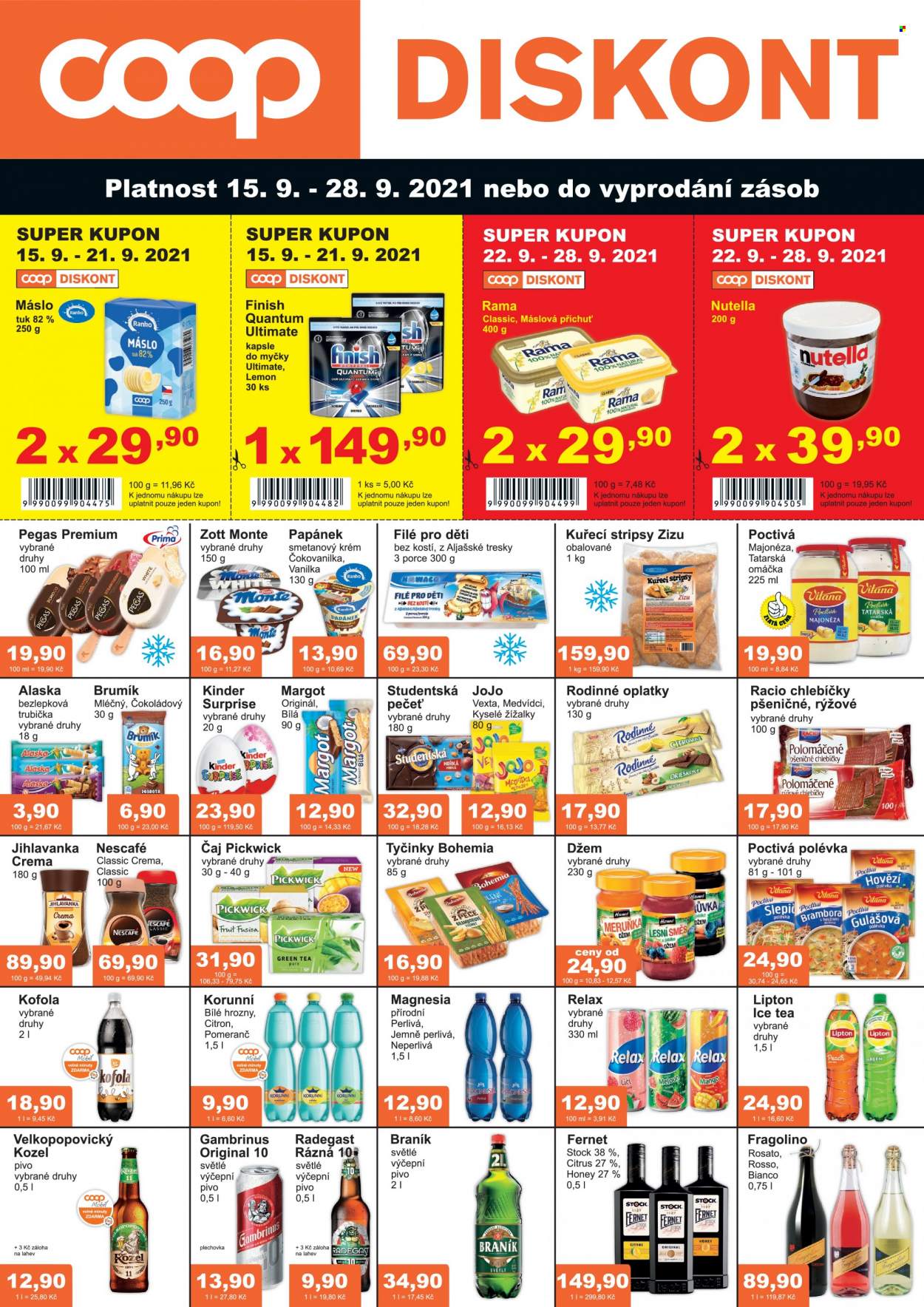 Leták coop DISKONT - 15.9.2021 - 28.9.2021. Strana 1