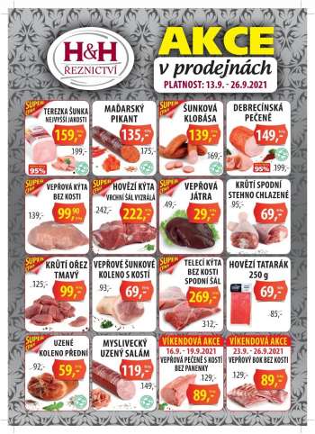 Leták Řeznictví H&H - 13.9.2021 - 19.9.2021.