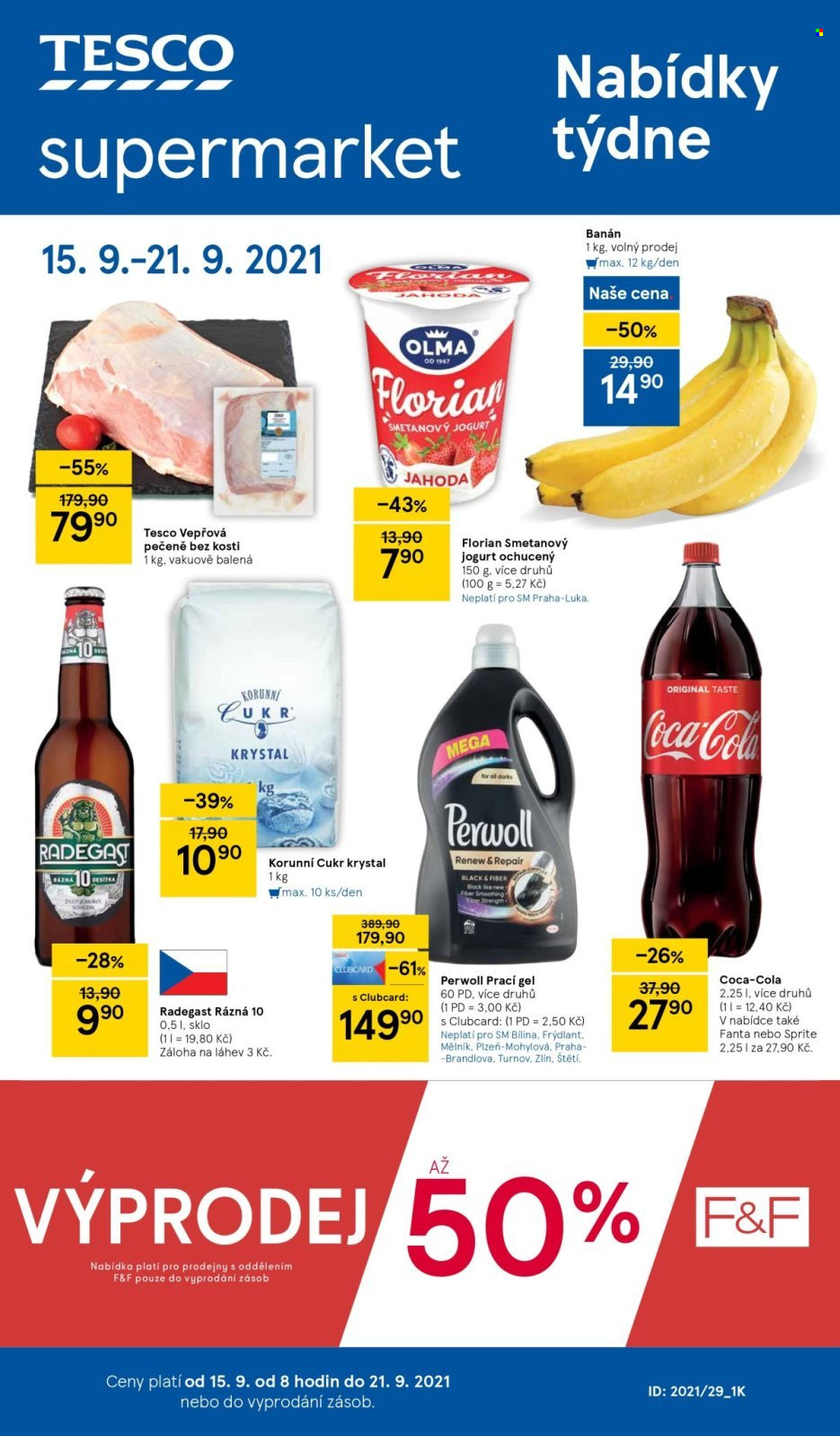 Leták TESCO supermarket - 15.9.2021 - 21.9.2021. Strana 1