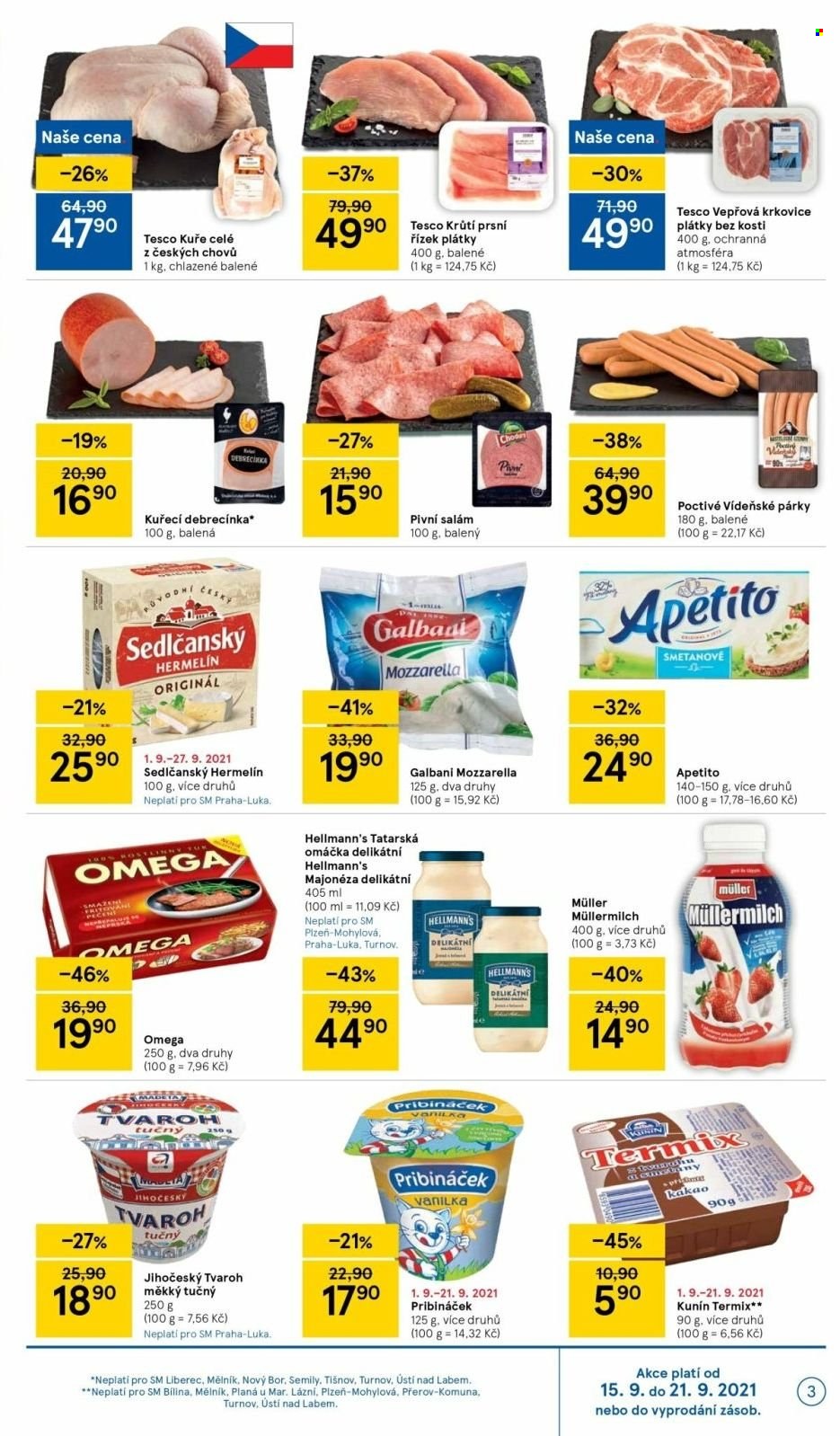 Leták TESCO supermarket - 15.9.2021 - 21.9.2021. Strana 3