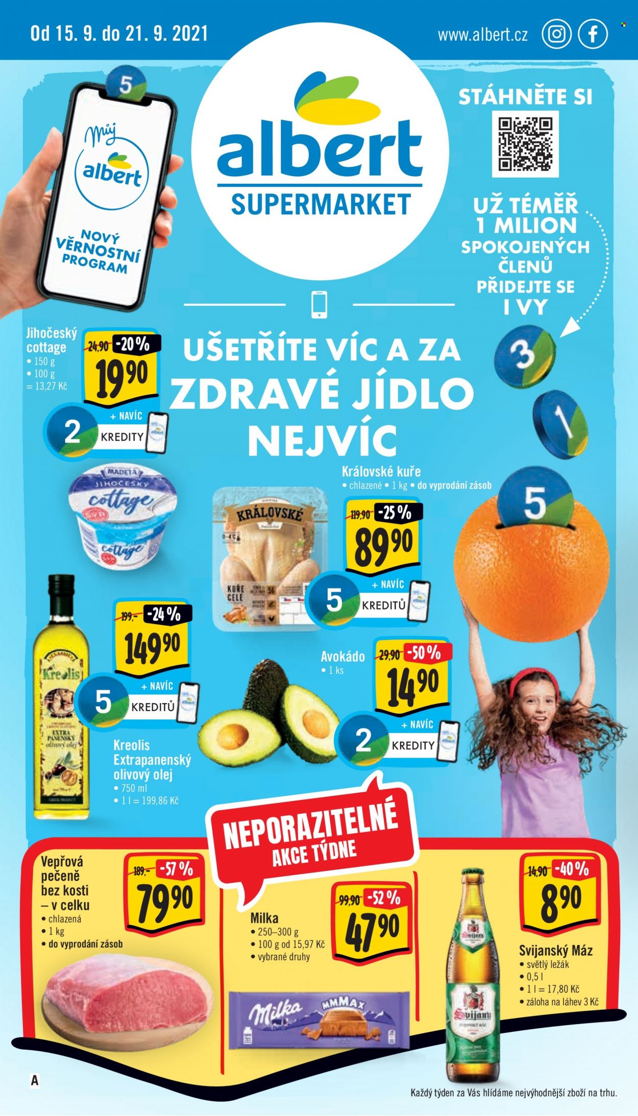 Leták Albert Supermarket - 15.9.2021 - 21.9.2021. Strana 1