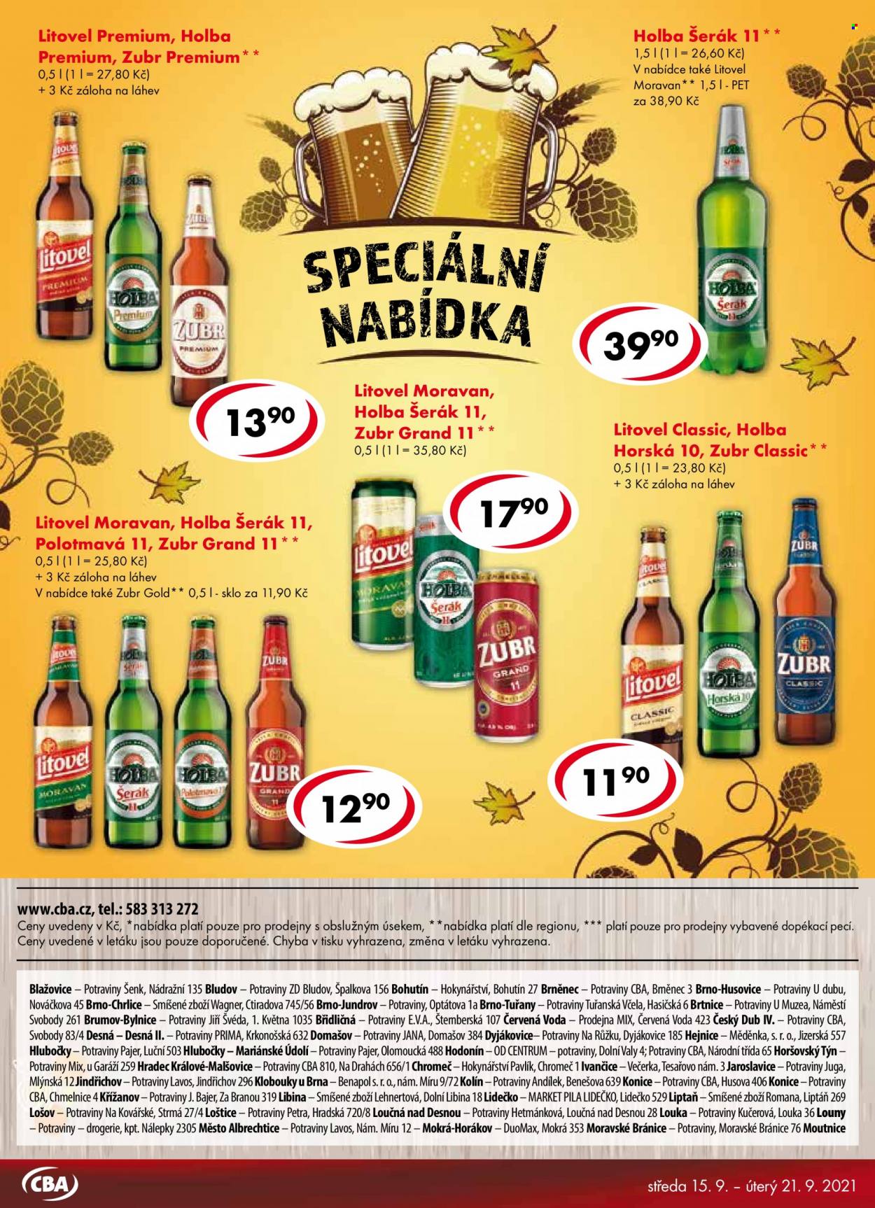Leták CBA Premium - 15.9.2021 - 21.9.2021. Strana 6