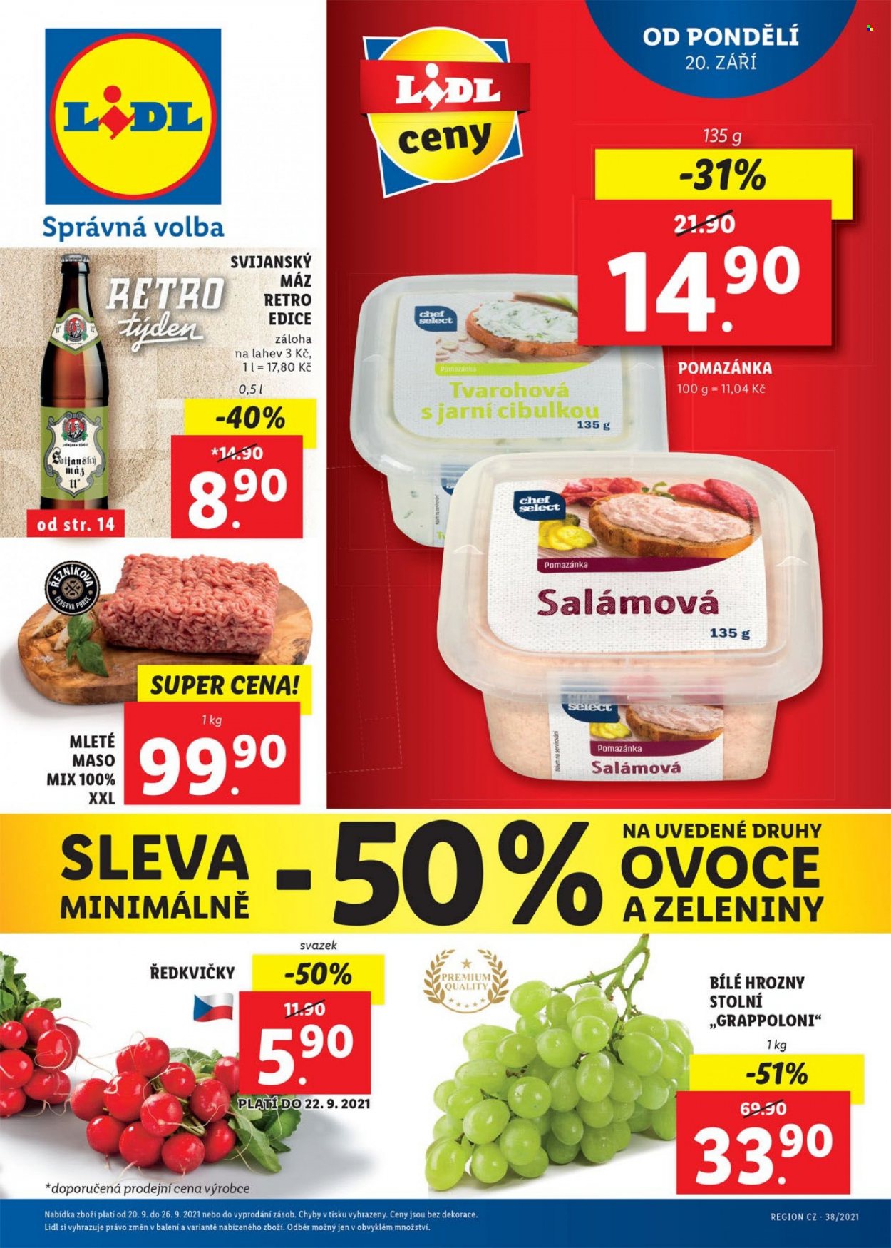 Leták Lidl - 20.9.2021 - 26.9.2021. Strana 1