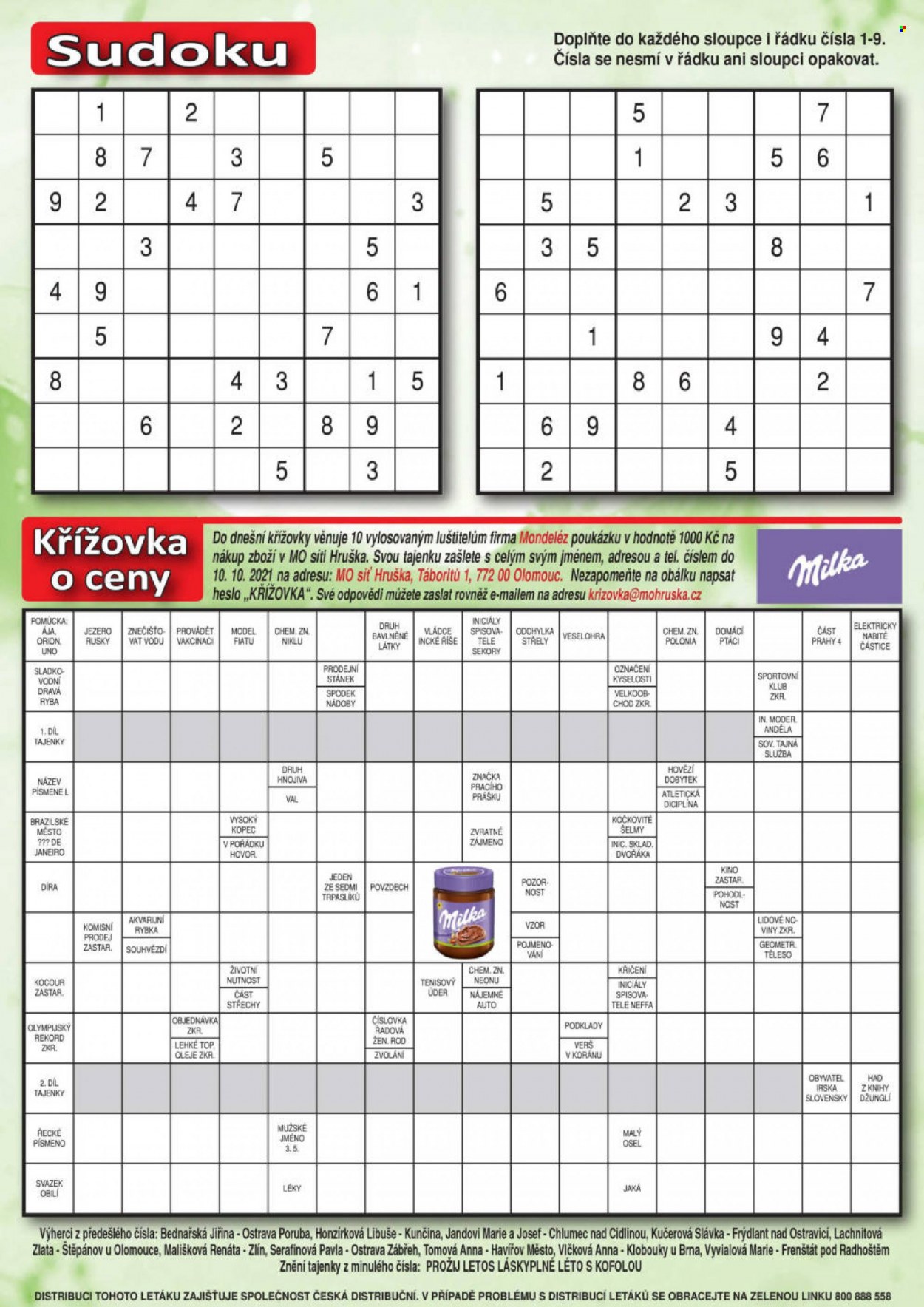 Leták Hruška - 15.9.2021 - 9.11.2021. Strana 19